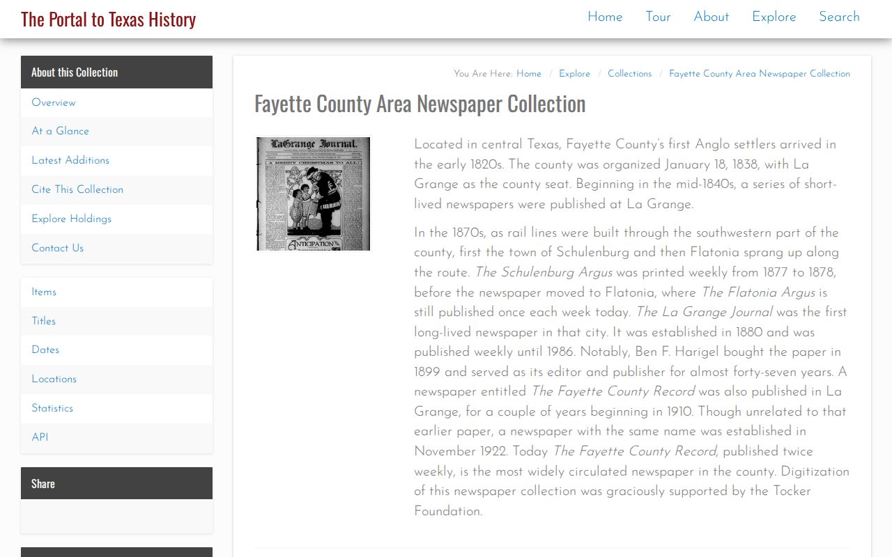 Fayette County historical arrest-record newspaper collection